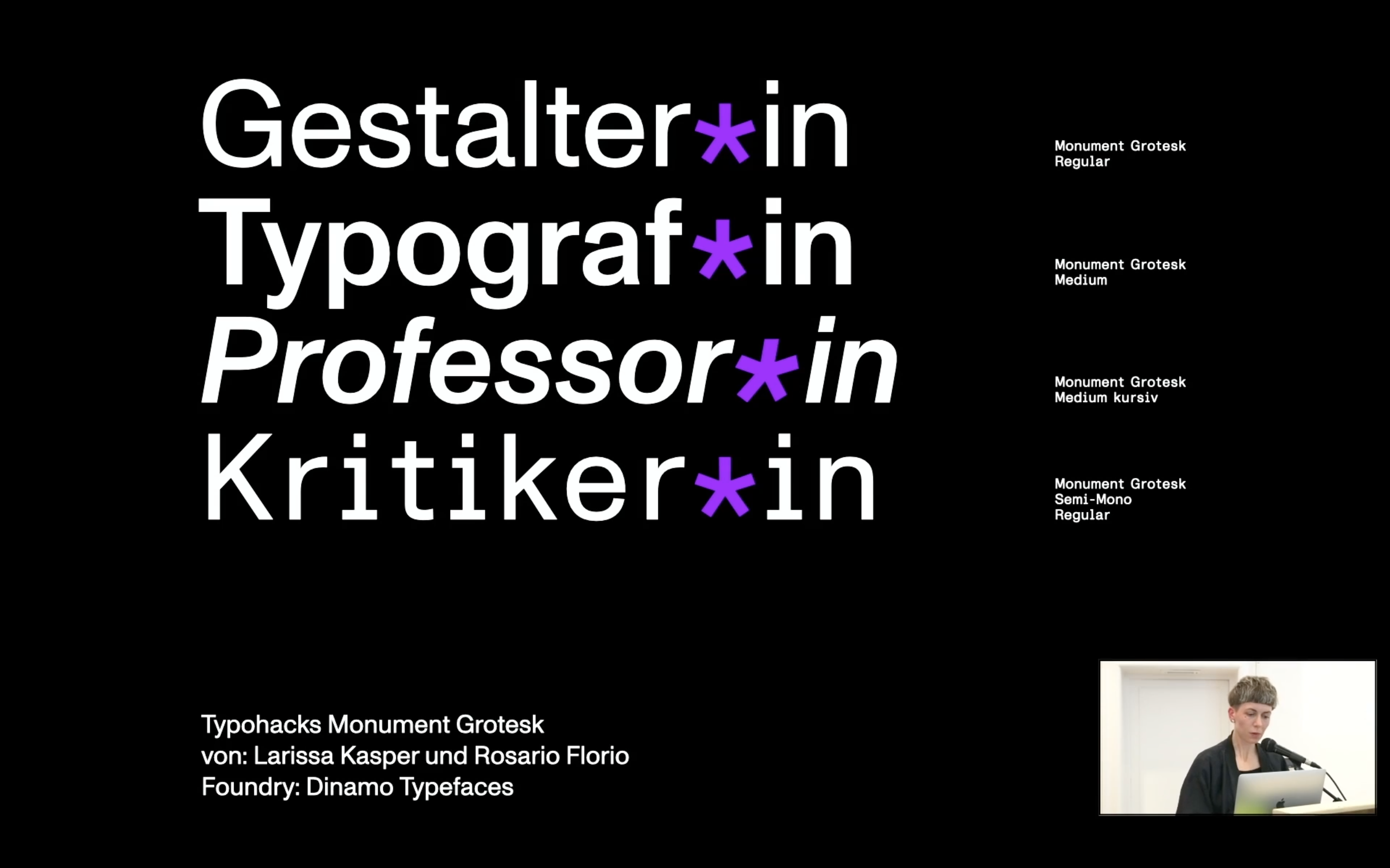 Wer gestaltet hier für wen?  Lecture von Hannah Witte zu gendersensibler Typografie